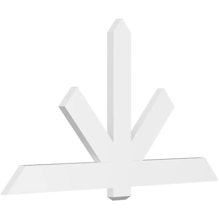 Ekena Millwork Kennewick Architectural Grade PVC Gable Bracket, 72"W x 39"H x 2"D x 6"F, 13/12 Pitch GBP072X39X0206KEN00